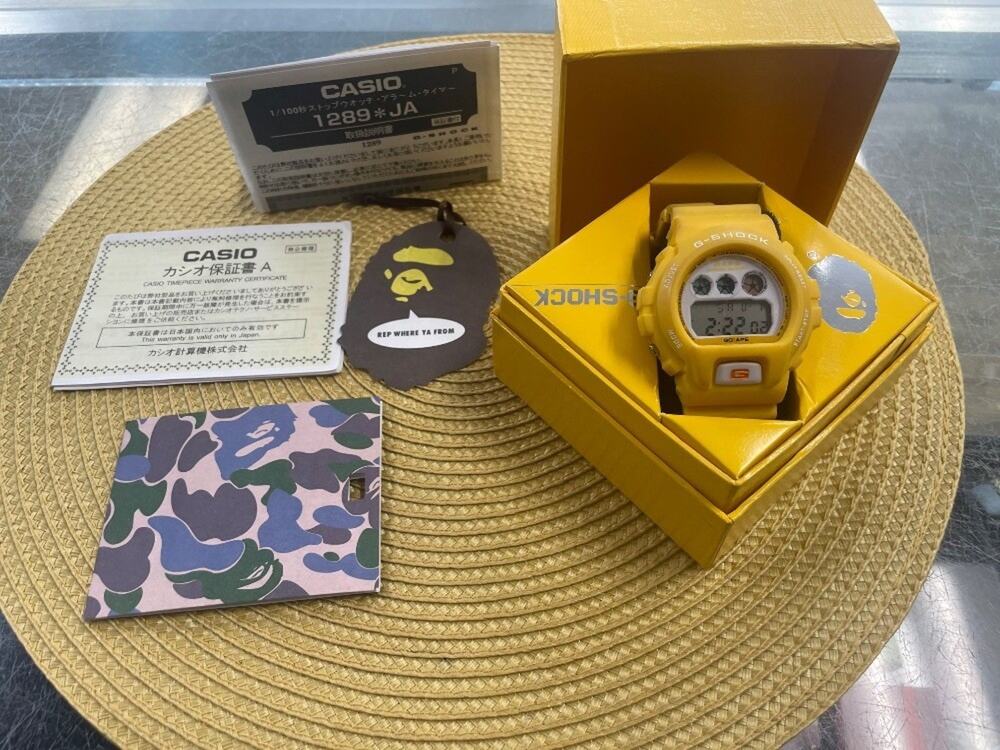 Casio A BATHING APE G-Shock DW-6900 Yellow Wristwatch PPSKN(369808)